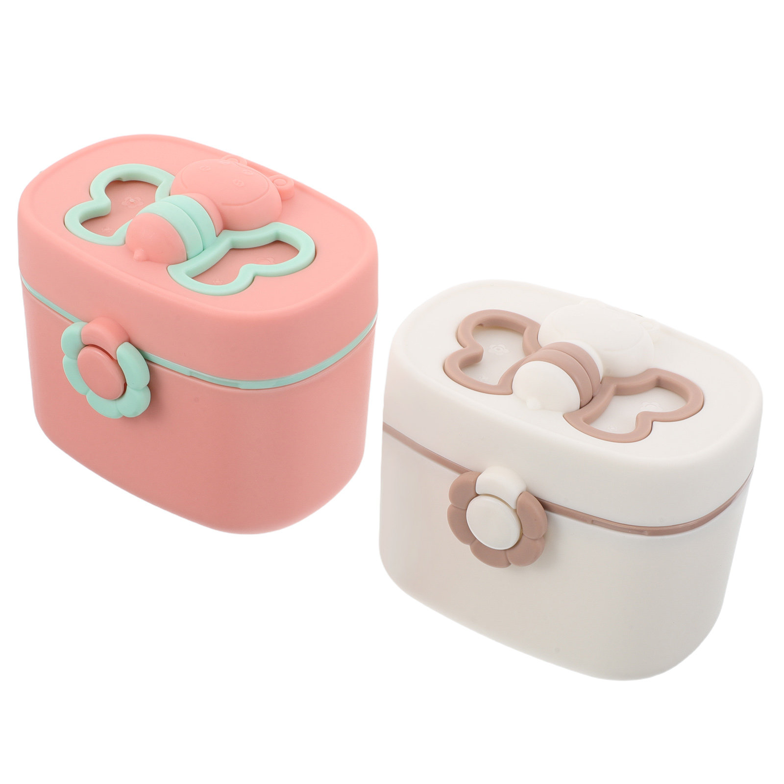 Formula Dispenser Portable - 2 pcs Portable Milk Powder Box