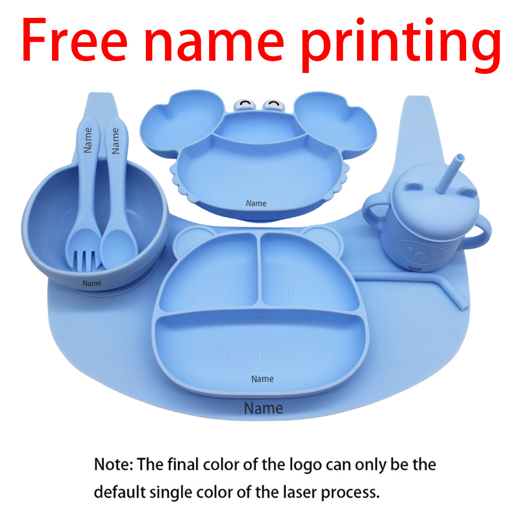 Baby Food Chopper - Free Name Printing Children's Tableware Set: