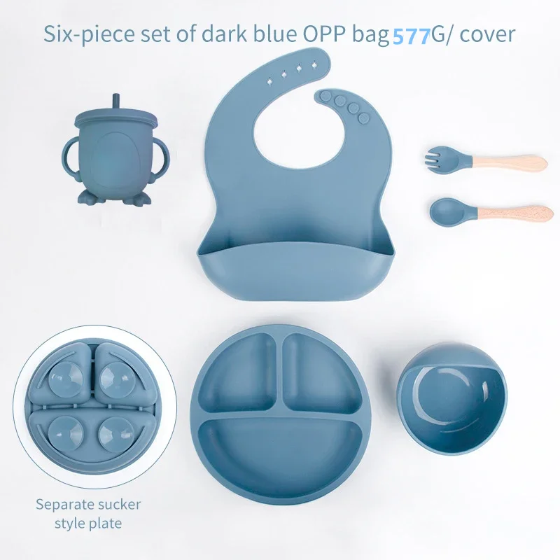 Baby Food Chopper - 6 PCS Baby Meal Set Silicone