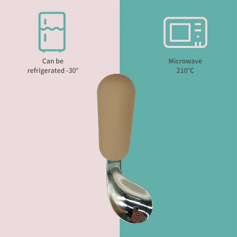 Baby Spoon Fork Set 316 Stainl - огляд і ціна Baby Food Utensils