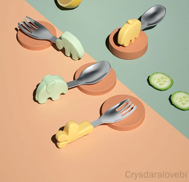 1setElephant Short Fork Spoon  - огляд і ціна Baby Food Japan