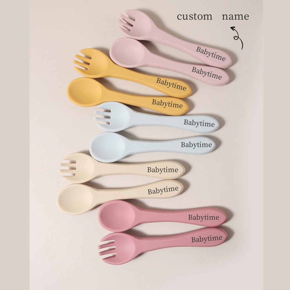 Custom Name 1 Pair Silicone Sp - огляд і ціна Baby Food Utensils