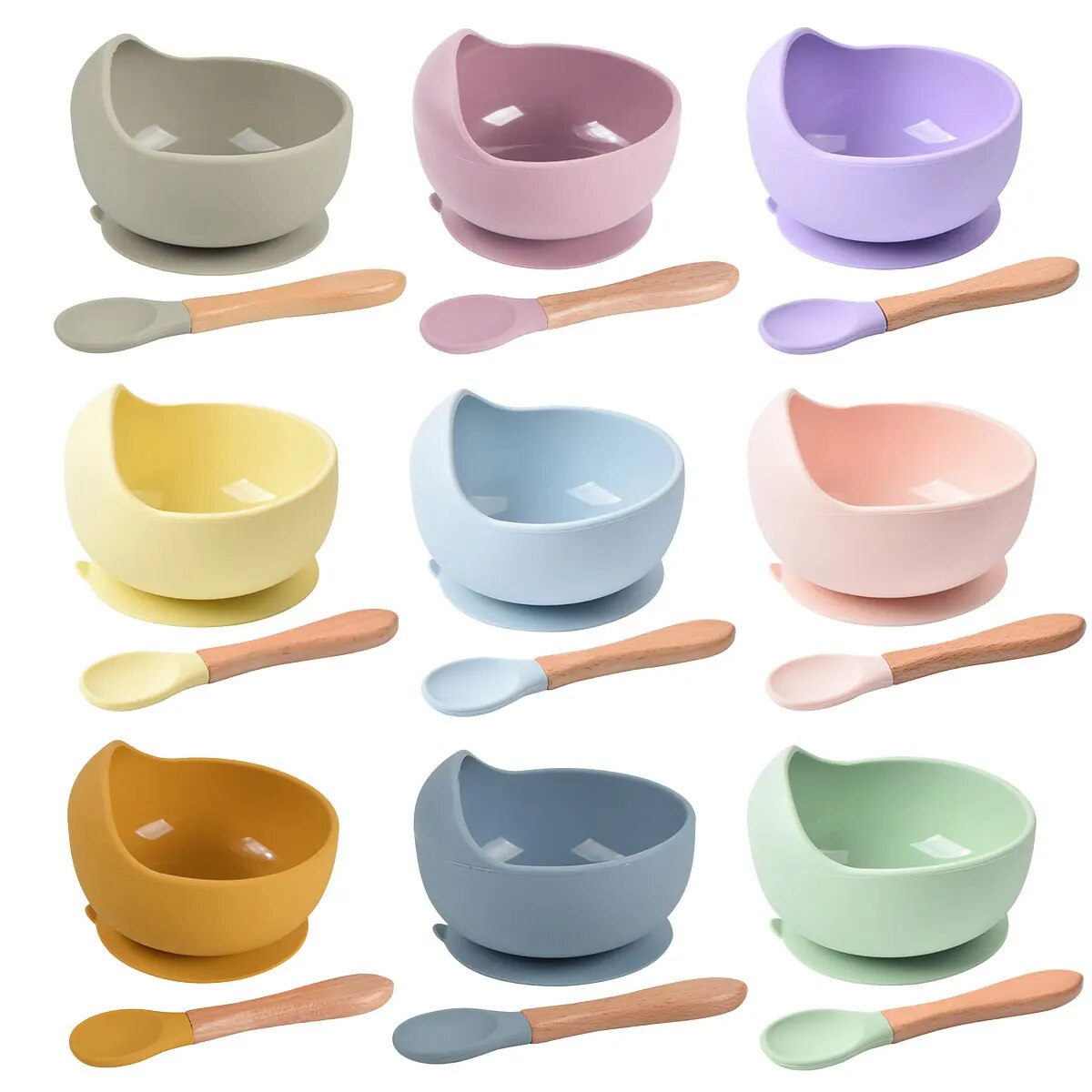 2PCS Silicone Baby Feeding Bow - огляд і ціна Baby Food Tray