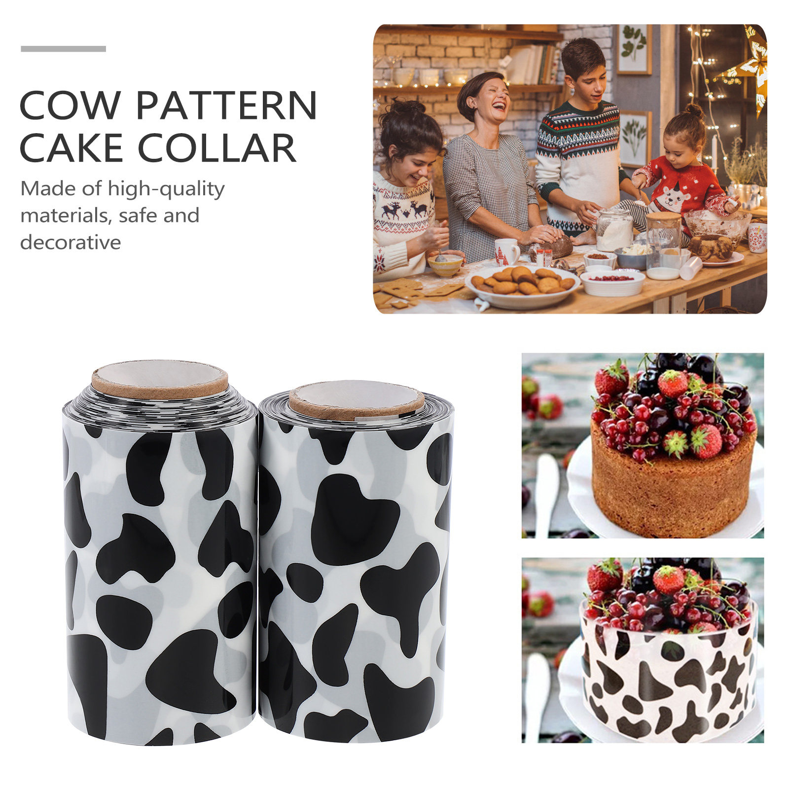 2 Rolls Cow Pattern Mousse Rim - огляд і ціна Baby Food Quality