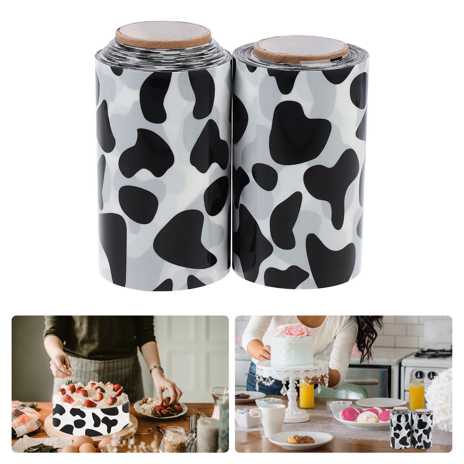 2 Rolls Cow Pattern Mousse Rim - огляд і ціна Baby Food Quality