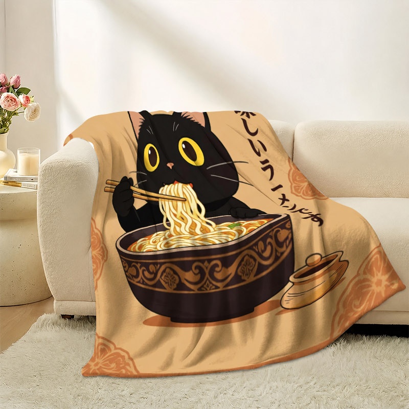 Cute Cat Ramen Throw Blanket T - огляд і ціна Baby Food Japan
