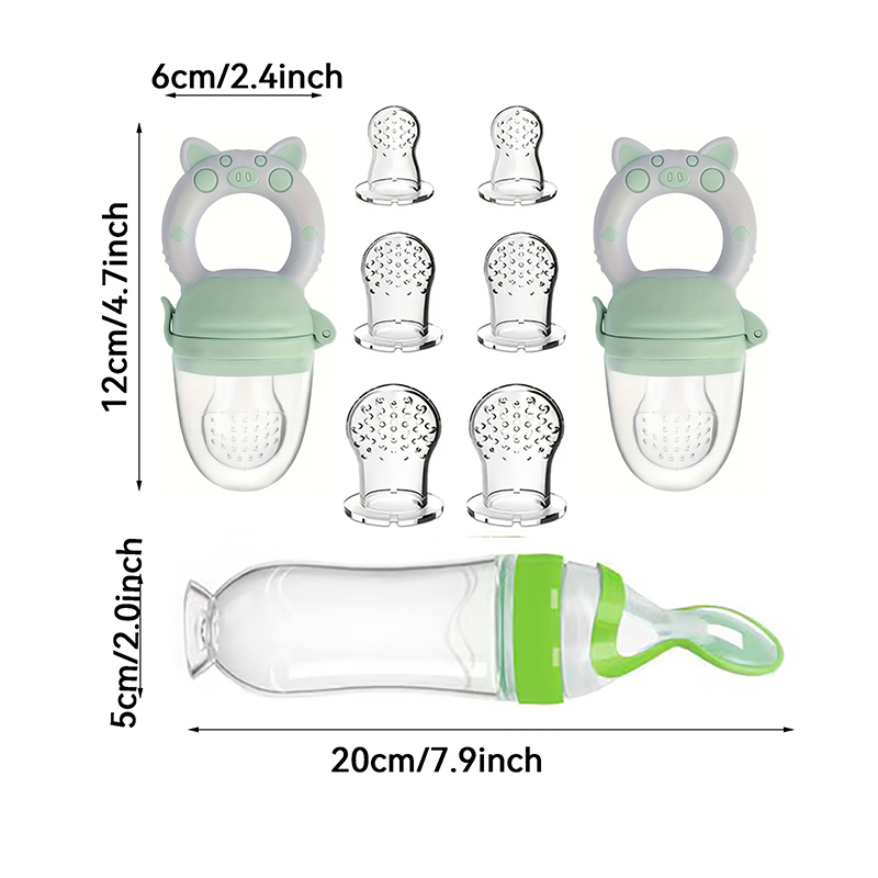 9pcs Feeding Cutlery:1 Silicon - огляд і ціна Baby Food Utensils